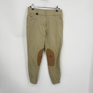 Romfh Sarafina knee patch breeches in beige tan color sz 16